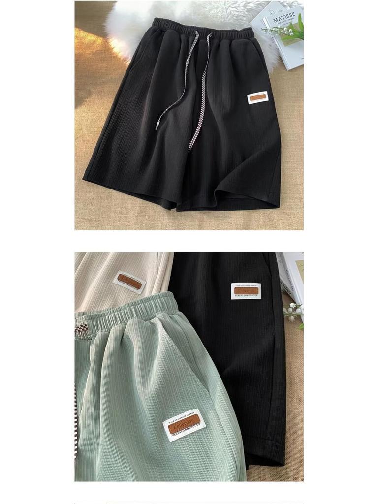 Trendy Solid Color Harajuku Loose Fit Sports Pants for Spring/Autumn