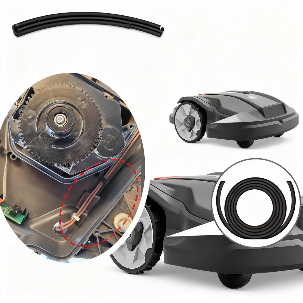 Housing Gasket Sealing Strip For Robotic Lawn Mower High Elasticity Optimal Sealing Robust Dimensional Stability For Hus 310