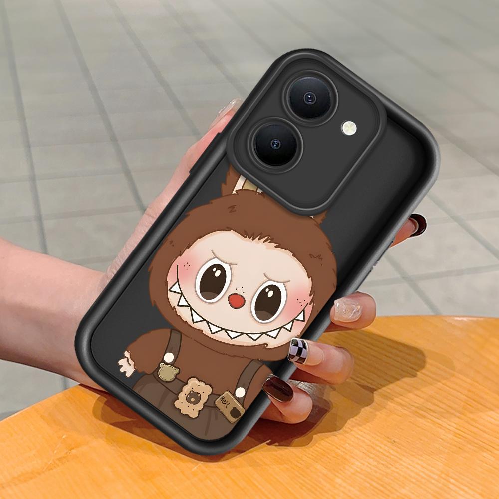 Custodia per telefono con stampa a scala quadrata in silicone morbido Custodia per telefono con copertura completa Custodia in gomma antiurto per fotocamera per Vivo