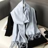 62Color Solid Women Winter Scarf Warm Thicken Cashmere Shawl Outdoor Fashion Luxury Tassels Pashmina Lady Wrap Windproof Scarves