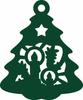 Ś7 Openwork Christmas tree decoration pendant Christmas window decoration black