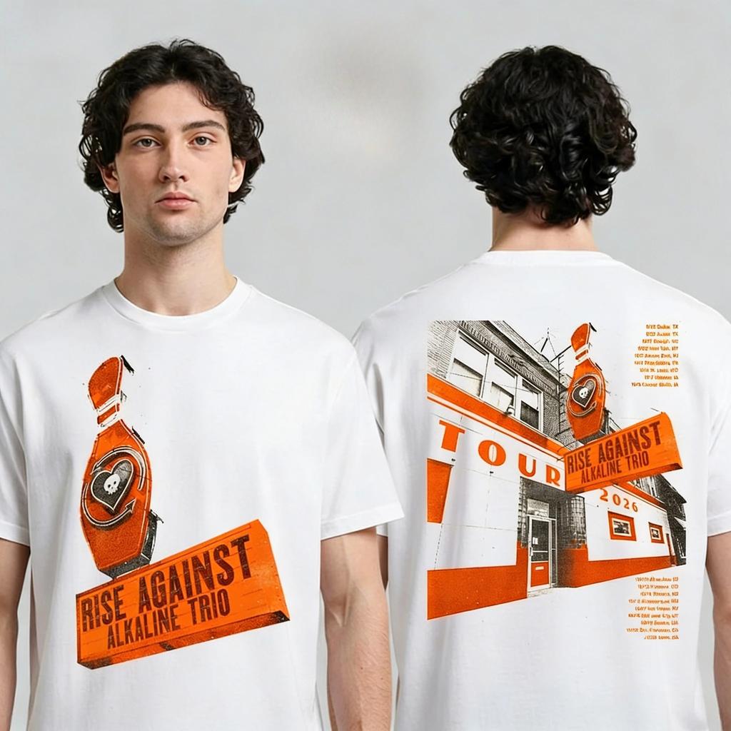 2026 Men's and Women's T-Shirts Rise Against, Alkaline Trio's North America Tour Schedule Available Fangifts Concert Band