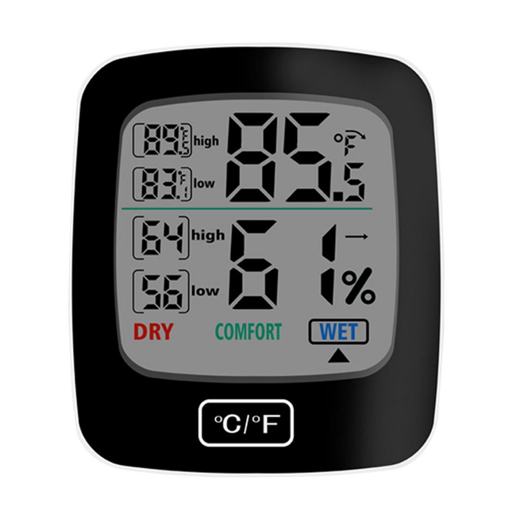 

Digital Thermometer Hygrometer Monitor Indoor Room Temperature Humidity Meter Sensor Gauge With Temperature Humidity Monitor чёрный