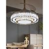 Crystal Fan Lamp Bedroom Dining Room Invisible Ceiling Ceiling Fan Lights Living Room Wind Mute Fan with Lights Chandelier