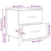 Nightstand Black Oak Effect 40 x 35 x 47.5 cm