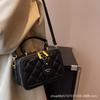 Small bag women 2025 new fashion diamond portable camera bag high sense niche messenger bag small square bag tide