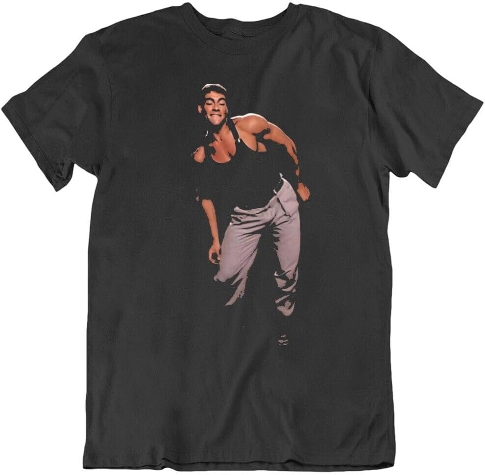 Divertente Kickboxer Film Jean Claude Van Damme Scena di Ballo v2 Maglietta Nera