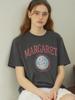OURHOPE Vermilion Margaret Artwork T-Shirt - Dark Gray