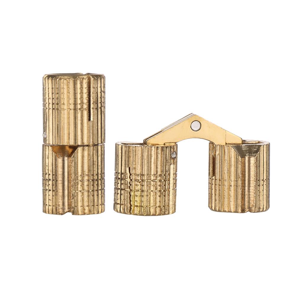 1pc New Invisible Cupboard  Cylindrical Brass Hinges Furniture Hinges