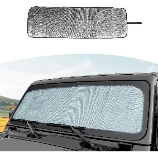 Windshield Sunshade Sun Shade Visor Mat for Jeep Wrangler TJ JK JKU Rubicon Sahara X Sport 1996-2018