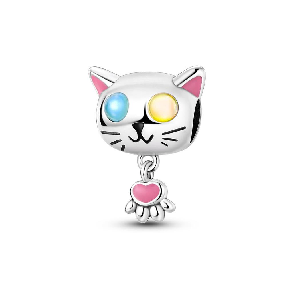 Copper Plated Cat Paw Rubik'S Cube Flower Charms Pendants Fit Original Bracelet Diy Fashion Jewelry