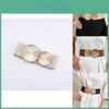 European And American Style Wide Elastic Waist Belt With Double Circle Buckle For Women