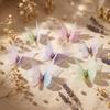 50Pcs Double-layer Chiffon Butterfly Embroidered Patches  Bridal Hair Accessories