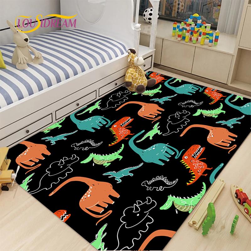 Cute Cartoon Dinosaur Carpet for Living Room Bedroom Rugs Kitchen Kids Door Unslip Floor Mat Birthday gift photography props Rug
