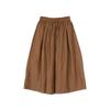 Women's Retro Cotton-Linen Elastic Waist Pleated Skirt - Summer 2023