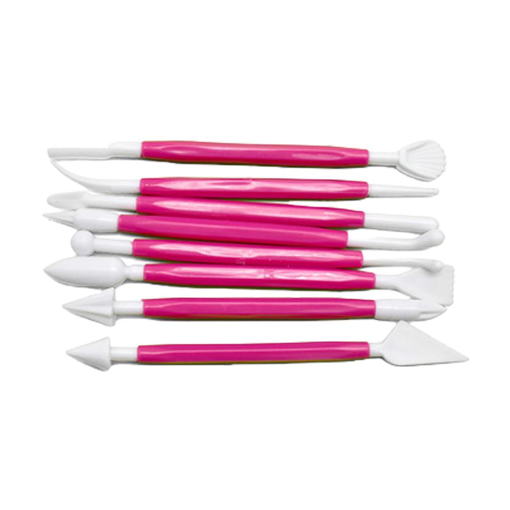 8Pcs Cake Sculpture Pen Fondant Sculpting Tools Fondant Cake Cutter Cake Mould Tool Cake Scraper Clay Modeling Tool