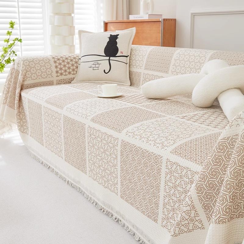 

Хлопковое и льняное полотенце для дивана, полное покрытие, ткань Four Seasons, универсальное новое полотенце для дивана, чехол для дивана в стиле Ins, чехол для дивана, подушка 180*150CM