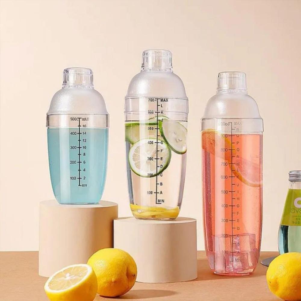300/500/700/1000ml Akrylový šejkr na mléčný čaj Koktejlový šejkr na džus Láhev Mixér na džus Barové potřeby