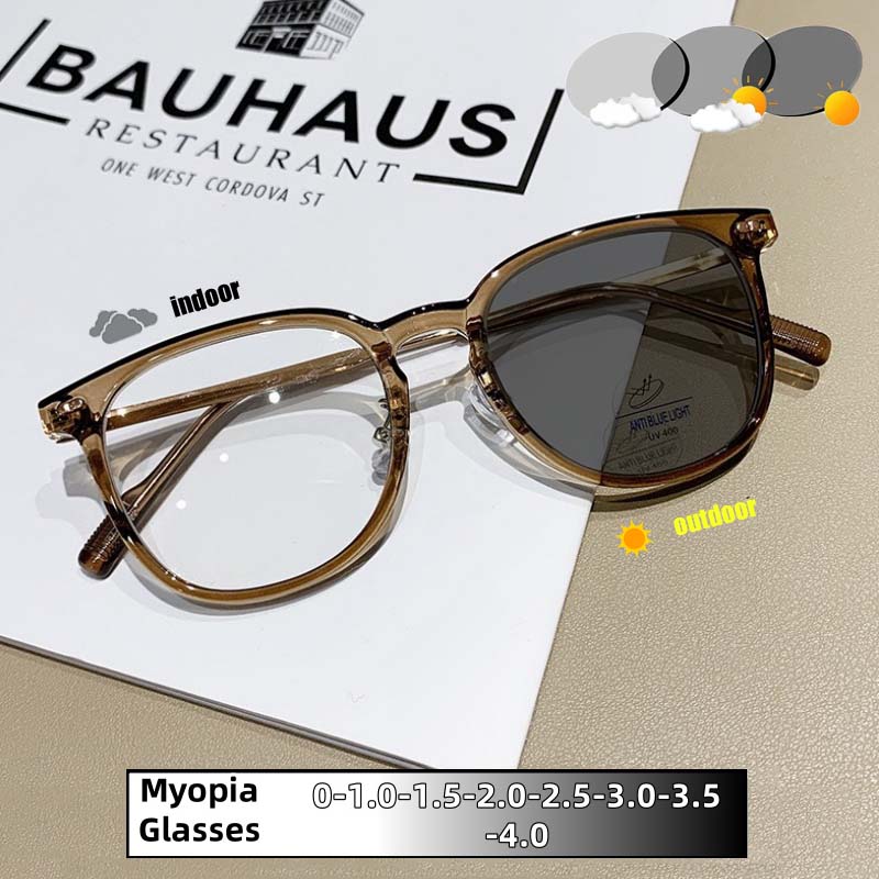 New Blue Light Blocking Near Sight Glasses Vintage Classic Women And Men Full Frame Myopia Glasses That Change Color In Light