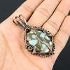 Copper Larimar Pendant Gemstone Handmade Jewelry, 999 Copper Wire Wrapped Pendant, Gift For Wife Jewelry