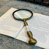 Antique  Magnifying Glass with Mother of Pearl Handle With Leather Belt
