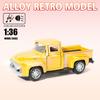 1:36 1955 Classic Chevrolet's Pickup Truck Sound and Light Alloy Car Models New Year Gift For Kids