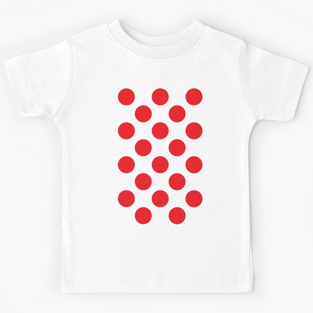 Red Polka Dot (King of the Mountains) Kids T-Shirt 120