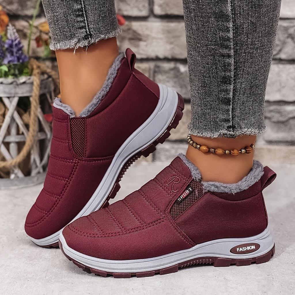 Ultra Warm Thick Soled Snow Boots, Arctic Grade Cold Resistant with Fleece Ankle Boots - High-density Lining and Thermal Locking Technology