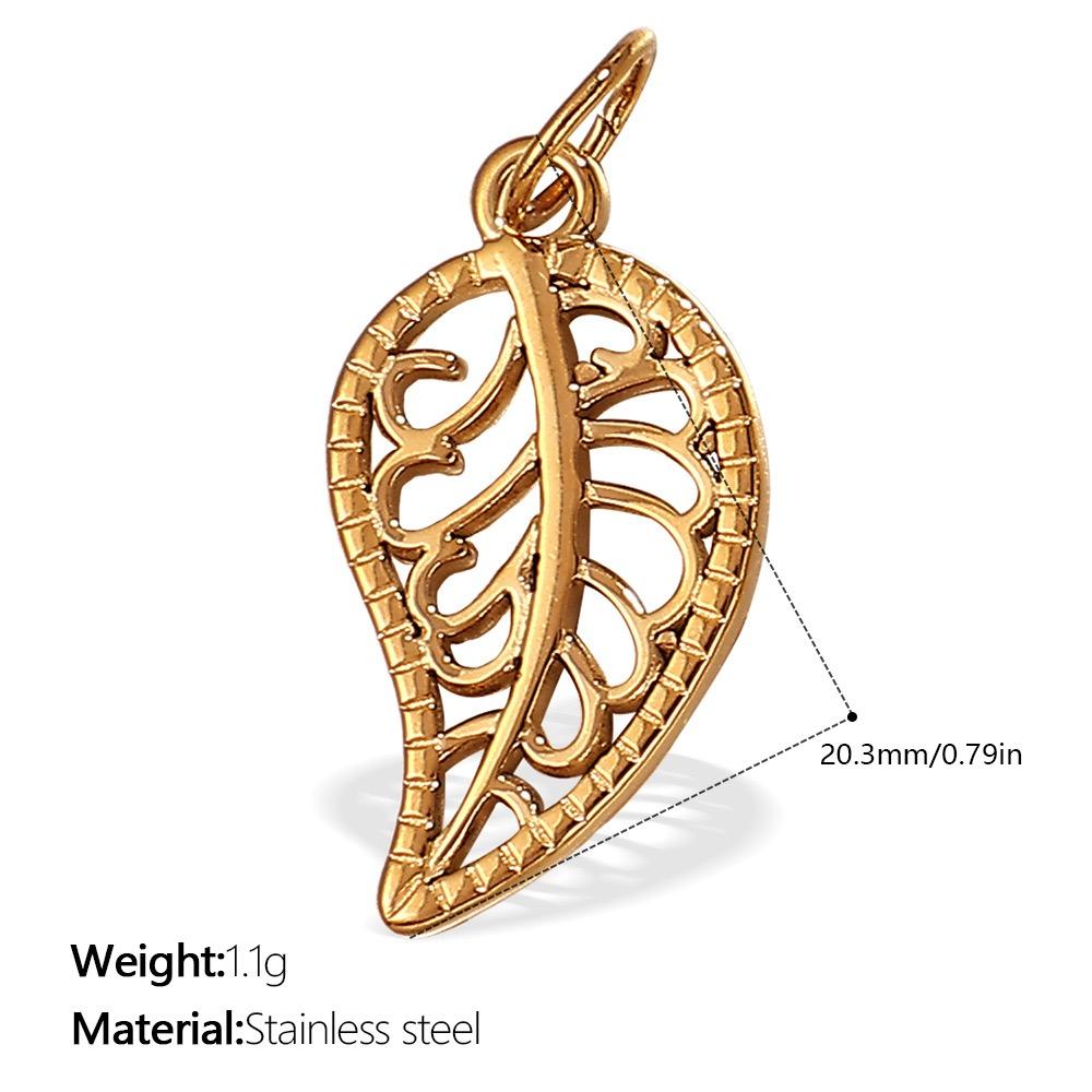 SH77 Custom Stainless Steel Charm Classic Jewelry Pepper Daisy Strawberry Clover Zircon Pendant 18K Gold PVD Charms