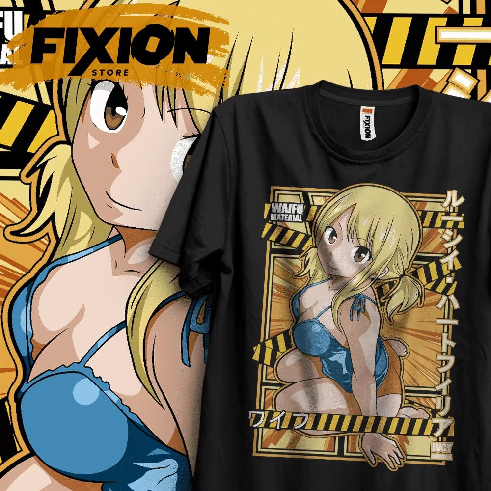Summer Hot Sale Fairy Tail  Lucy EB Anime T Shirt Manga Gift for Anime Lover All Size Cotton Mens Short Sleeves 4XL