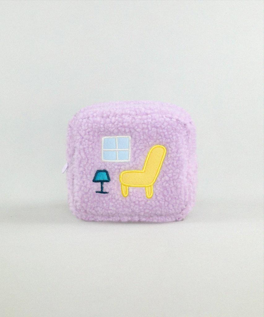 Kimhachan Fluffy Afternoon Cosmetic Pouch - Lilac