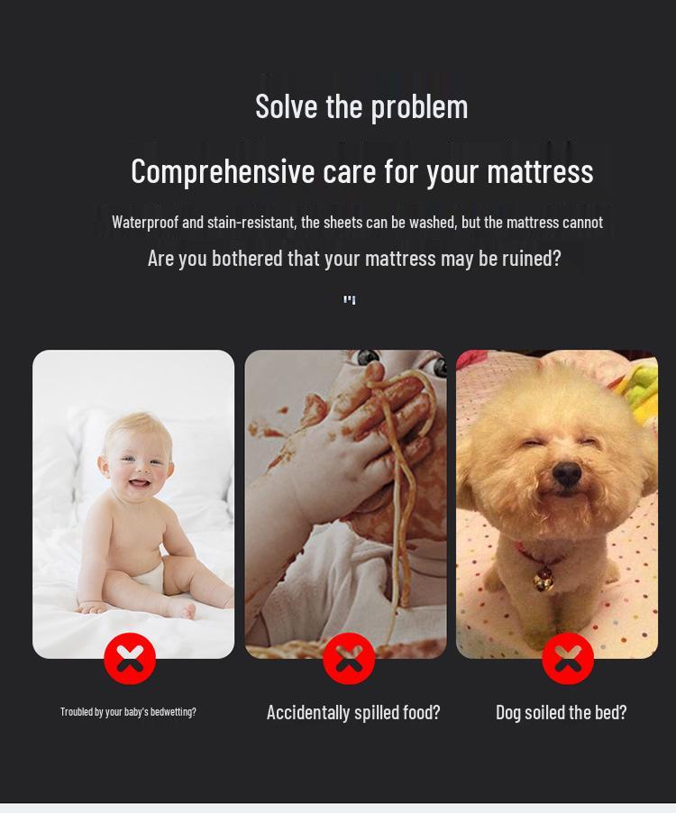 Waterproof Quilted Mattress Protector: Breathable, Dustproof, Incontinence Fitted Sheet Cover.