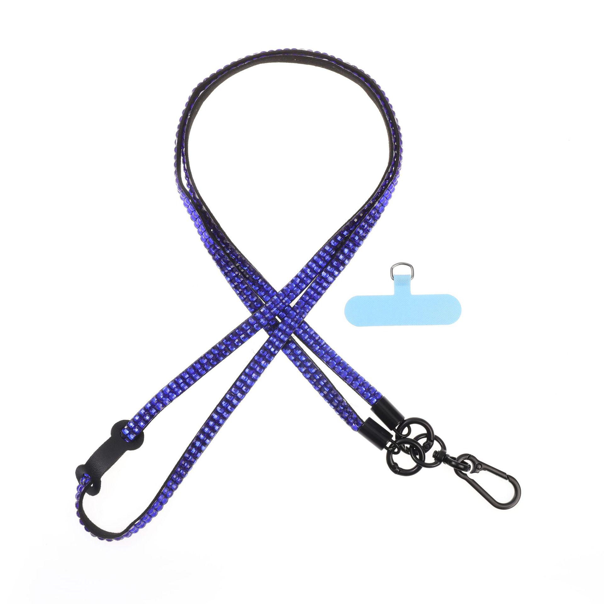 Adjustable Crystal Rhinestone Crossbody Phone Lanyard with Anti-Loss Feature Phone Lanyard разноцветный