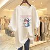Summer New Graffiti Print Crew Neck Short-sleeved T-shirt Women's Loose Sports and Leisure Top Bottoming Shirt Tide