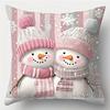 1 Stück Weihnachten Schneemann Kissenbezüge ,Geeignet für Weihnachts-Heimdekoration Kissenbezug, ohne Kissenkern.