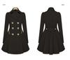 European & American Style Slim Fit Mid-Length Plus Size Women's Spring/Autumn Trench Coat