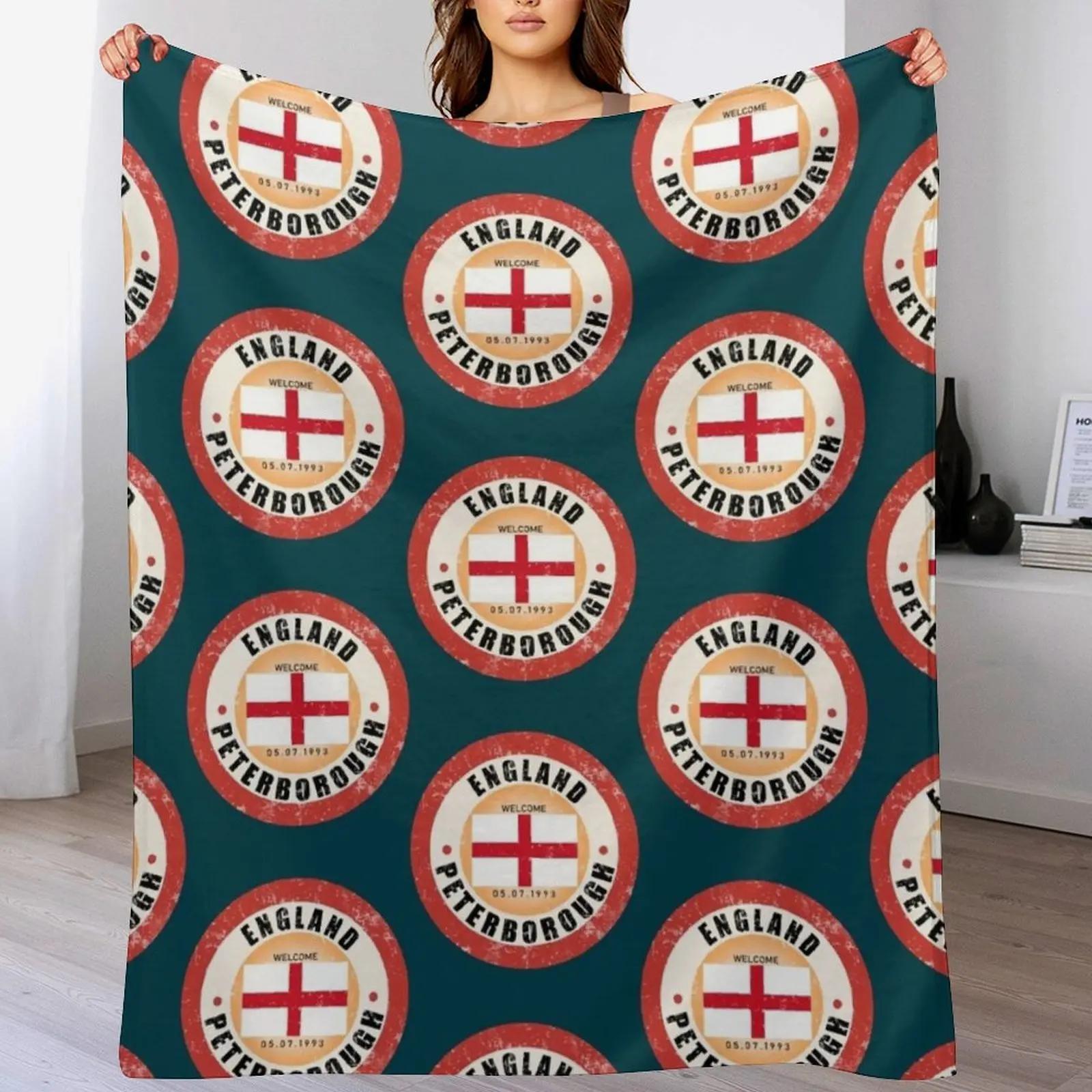 

Peterborough Passport Stamp England United Kingdom Passport Stamp Throw Blanket Bed blanket king size 102x76cm(40x30in)