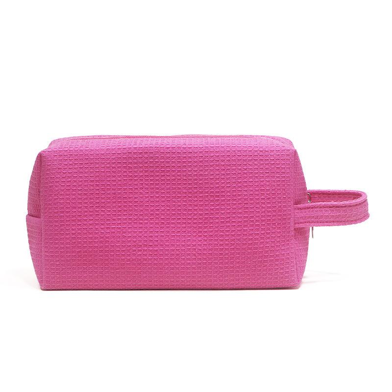 Ladies' Cosmetic Bags Solid Color Japanese Harajuku Cotton Soft Makeup Bags Travel Portable Compact Large Capacity Storage Bags