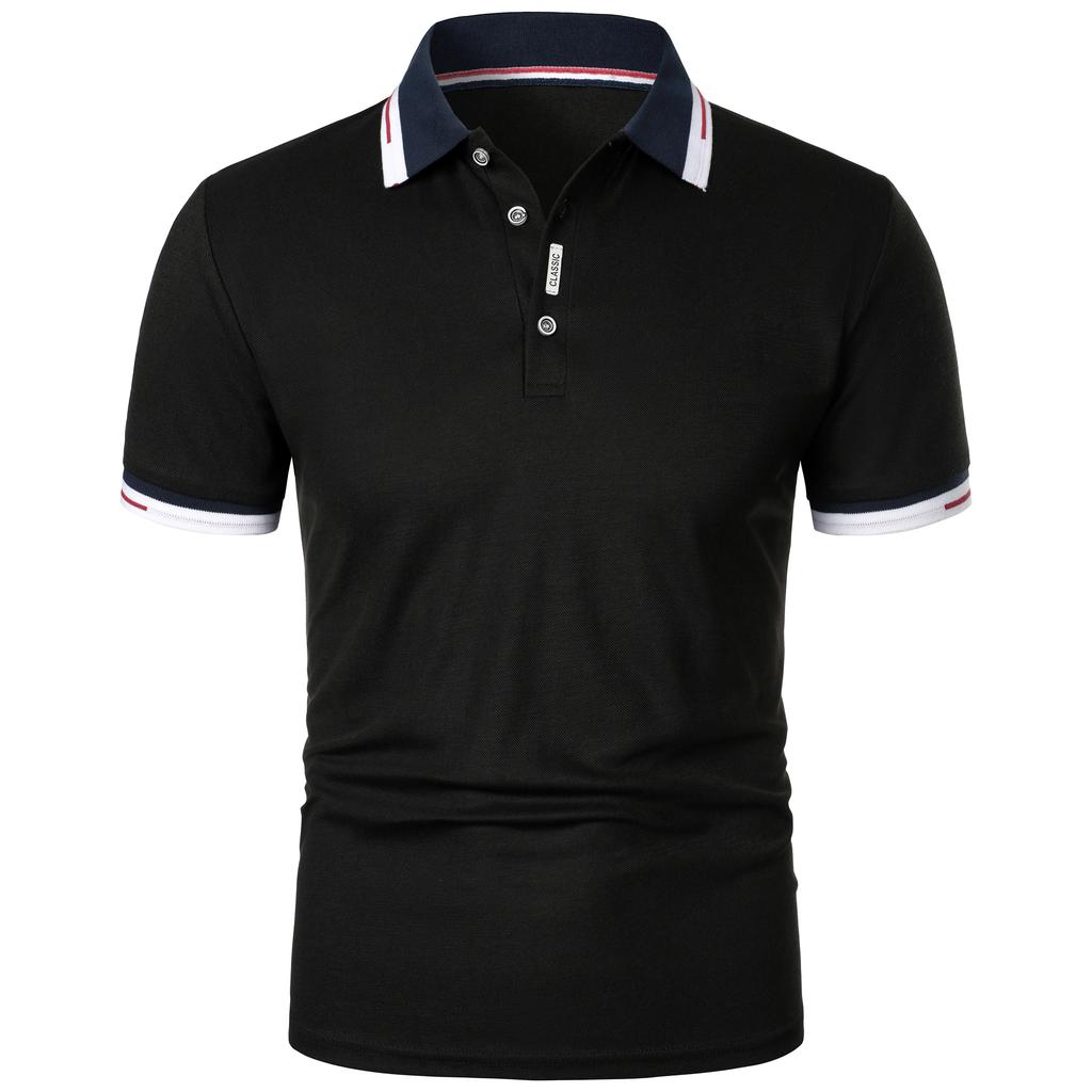 Men's New Polo Shirt T-shirt Summer Men's Short-sleeved Intercolored Lapel