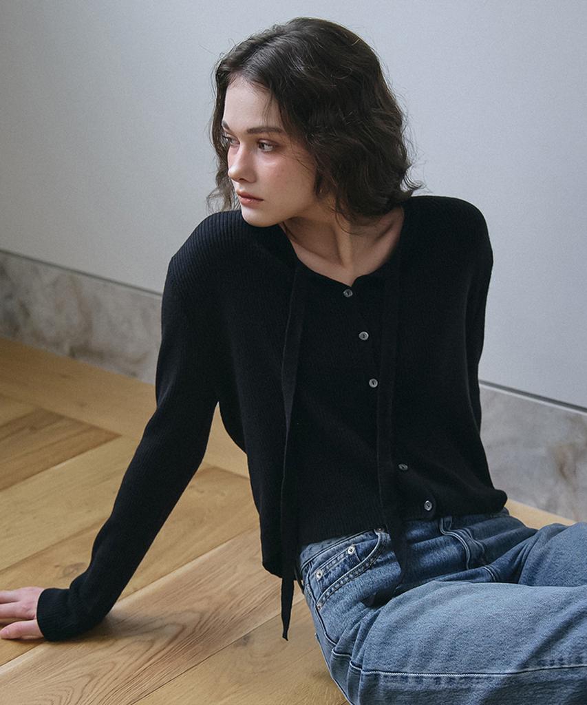Vem.Ver [2-Pack] Ribbon Tie Knit Cardigan_3 Colors