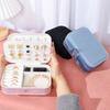 Minimalist Double Layer Jewelry Storage Box With Pu Leather For Home Organization
