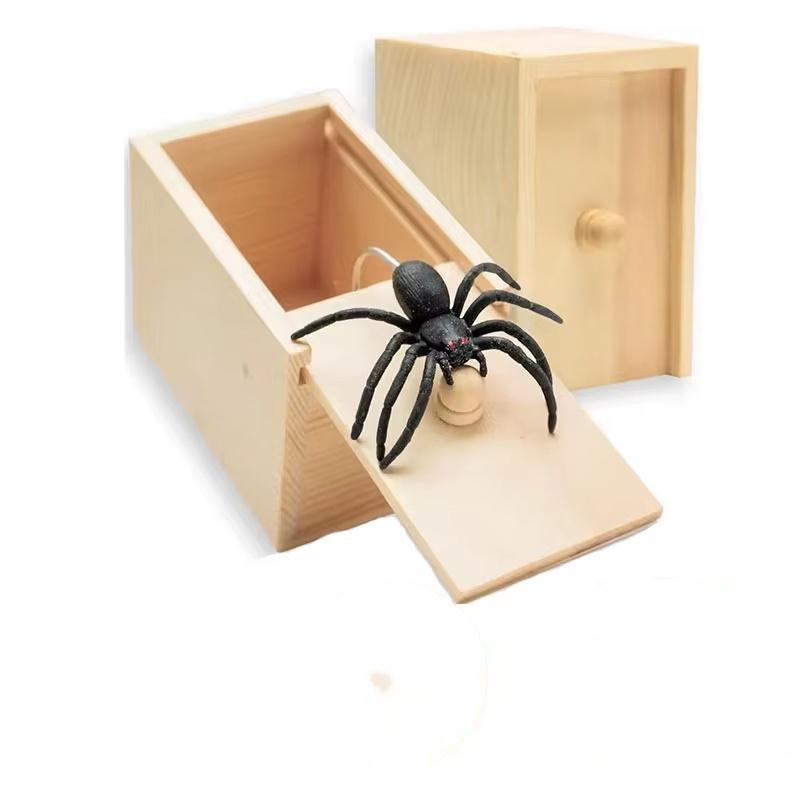 Жартівлива коробка-павук - Дерев'яна прихована коробка Якісна іграшка-розводка Весела гра Жарт-розводка для друга Офісні іграшки