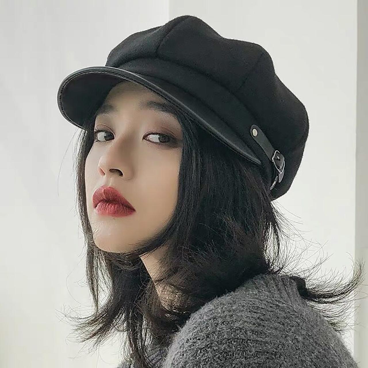 

British Style Women Beret Hat Autumn Winter Woolen Newsboy Octagonal Cap Female Vintage Painter Peaked Caps 56-58CM