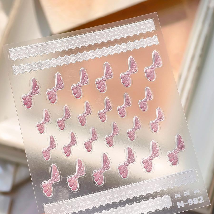 

TENSOR Cute Bow Nail Stickers M-982 - Adhesive Jelly Glue Series