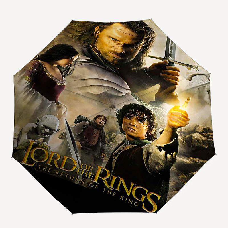 

1pc Lord of the Rings Return of the King Automatic Folding Umbrella - Compact 8-Rib Design, Durable Plastic & Iron1217L