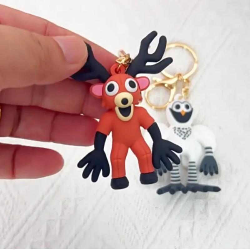 Horror Game 99 Night Forest Deer Keychain Figure Handmade Animal Deer Owl Toy Bag Pendant Fan Children's Birthday Christmas Gift
