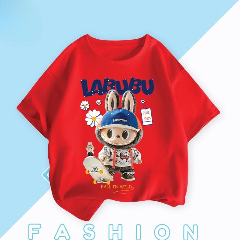 LABUBU Stilvolles Jungen-T-Shirt-Kombiset Leicht & Atmungsaktiv für Sommerliche Freizeitkleidung