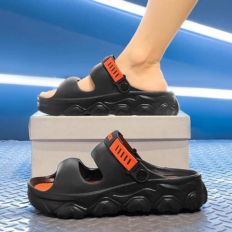 New Men's Sandals Big Size Thick-soled Lightweight Slippers Men's Fashionable Casual Sports Sandals Breathable Beach Shoes Men