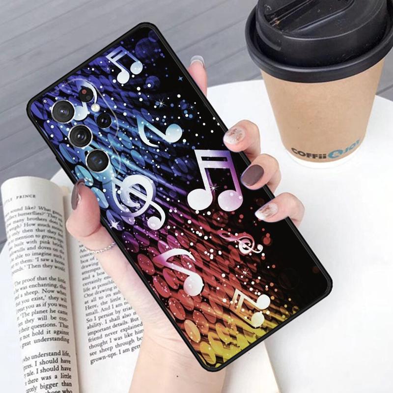 Musical Music Note phone case Cover For Samsung Galaxy S24 S25 Ultra S21 S22 Ultra S10E Note 10 Plus Note 20 FE S23