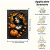 Halloween Witch Framed Art PrintBlanket Flannel Throw Blanket for Sofa, Bed, Travel, Camping, Office, Couch, Chair